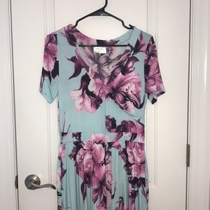Blue Floral Max Dress - NWOT
